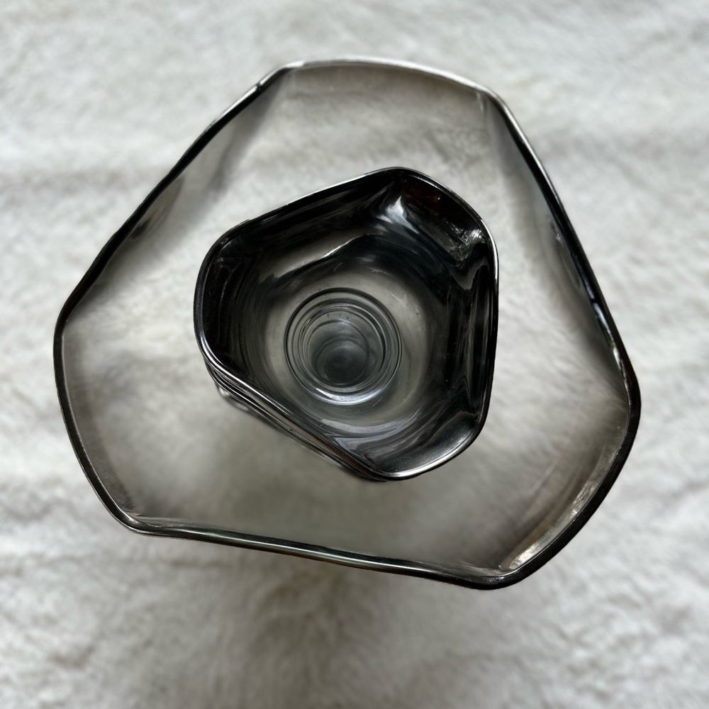 Vintage Smoke Glass Serving Bowl & Dishes